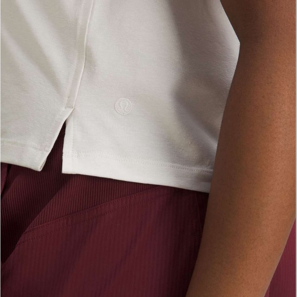 Lululemon Classic Fit Cotton T-Shirt, Bone, size 10 - Picture 4 of 7